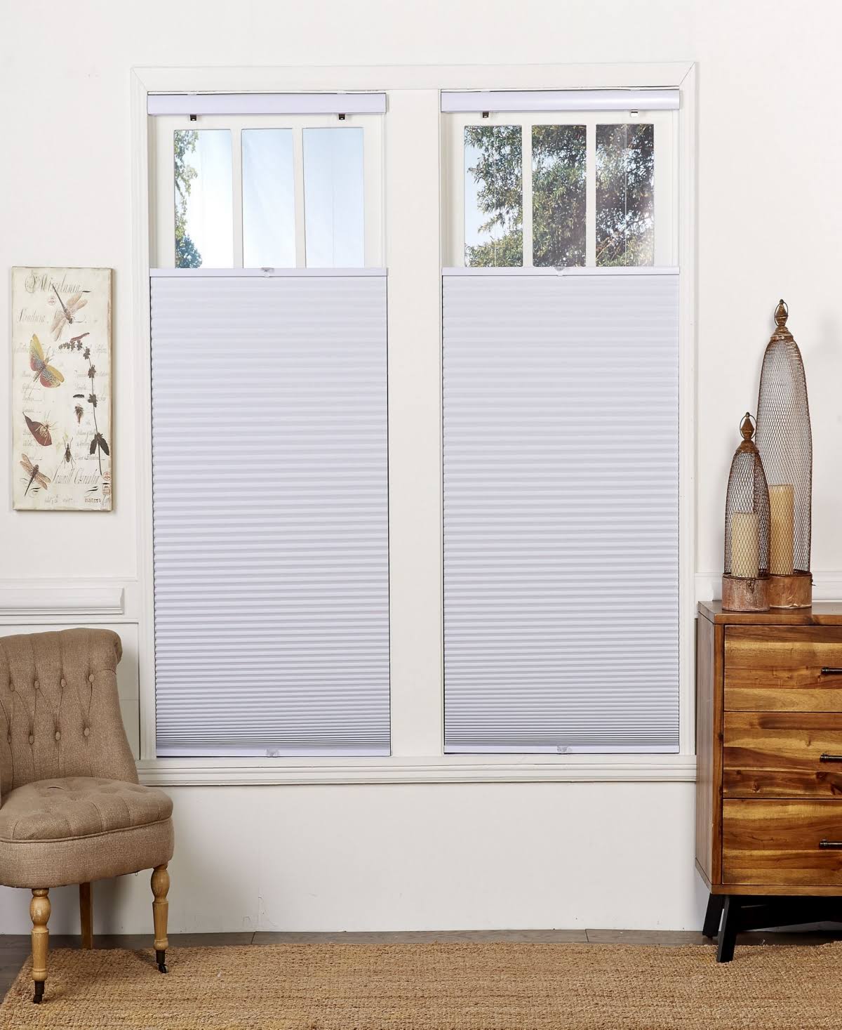White Top Down Bottom Up Cordless Shade G63615