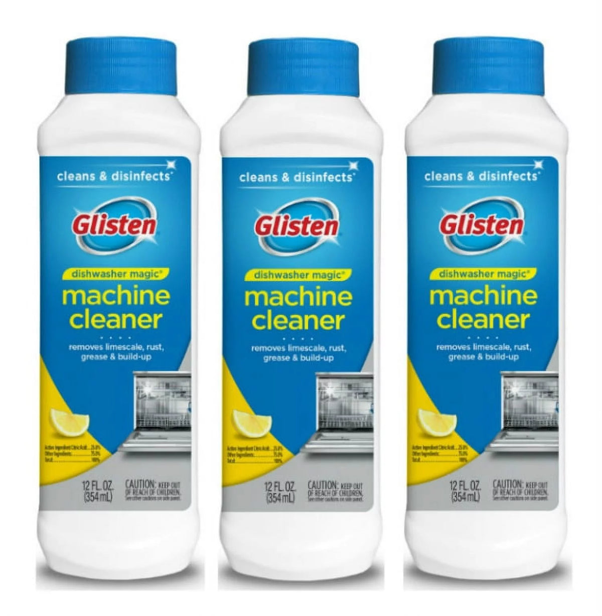 Lemon Scent Liquid Dishwasher Detergent 12 Fluid Ounce 3 Count U602