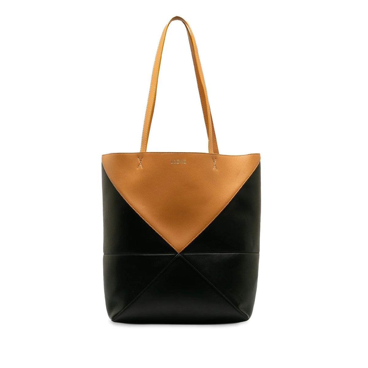Pre-Owned Calf Leather Black Tote Bag Z6619