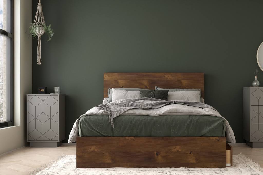 3 Piece Full Size Bedroom Set in Truffle and Greige P195