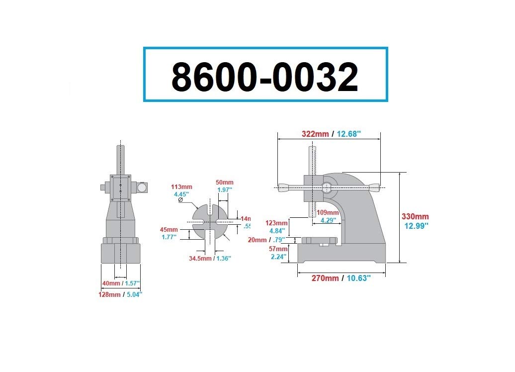 Heavy Duty Arbor Press, 1 Ton Capacity D169
