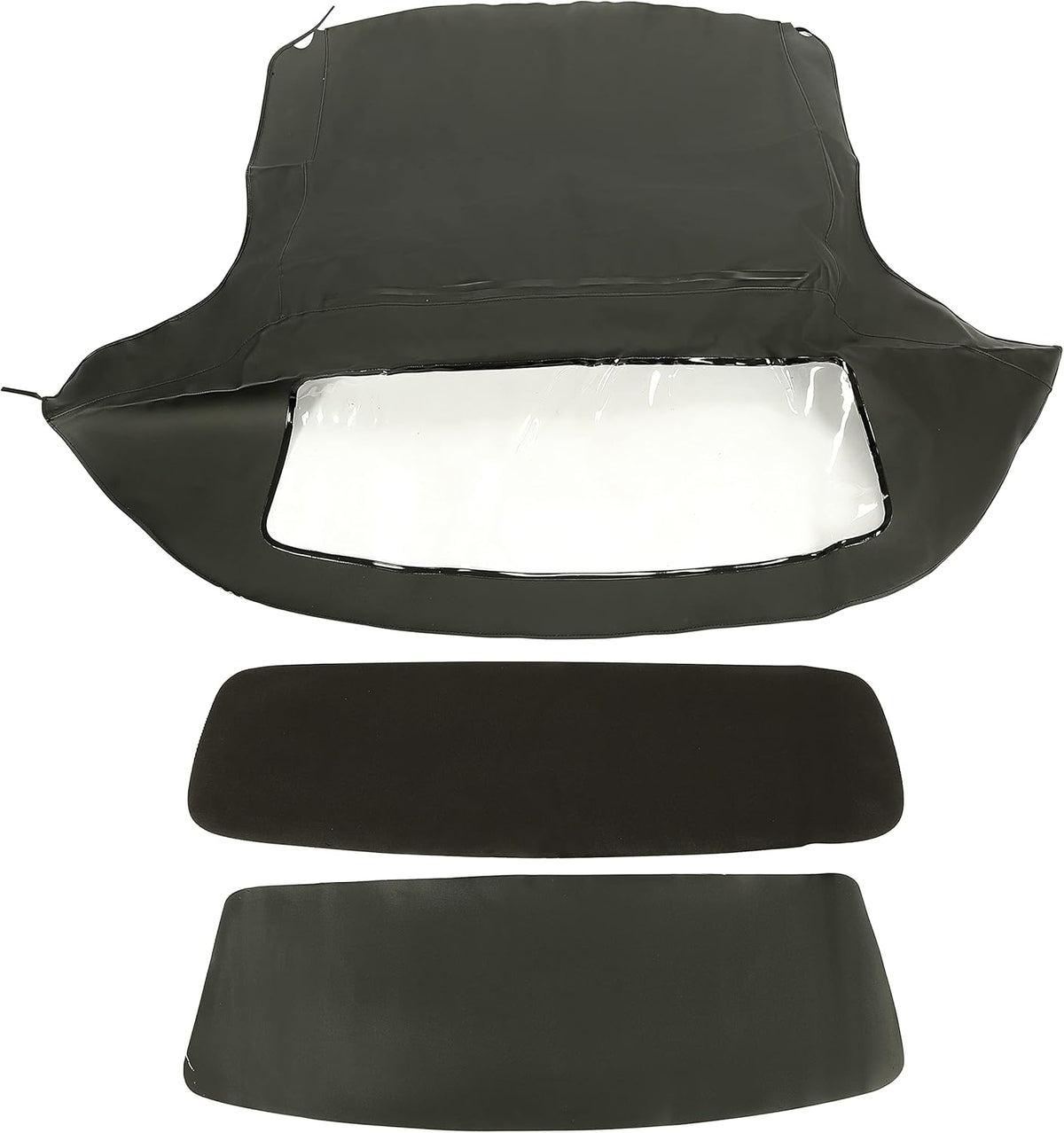 Cabrio Convertible Soft Top Roof with Plastic Window Black H469