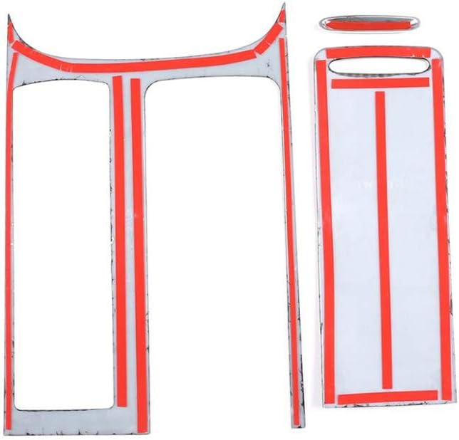 Carbon Fiber Style ABS Plastic Center Console Panel Cover Frame Trim Pack of 2 O59262
