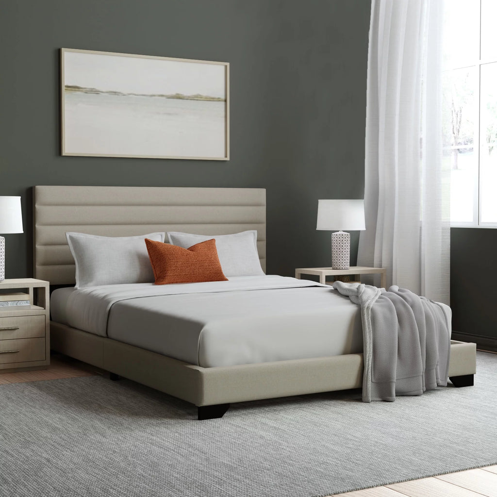 Charcoal Upholstered Queen Platform Bed G19034