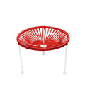 White Frame Red Side Table O24293