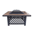 Black Steel Wood-Burning Fire Pit I58735