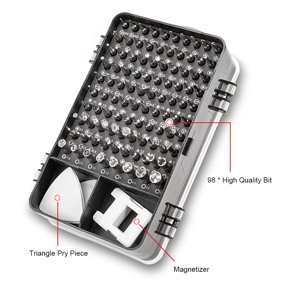 115-In-1 Household Toolbox Set with 98 Bits O15338