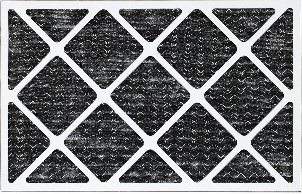 16x24x1 MERV 8 Pleated HVAC AC Furnace Filters with Activated Carbon (4-Pack, Black) G386718
