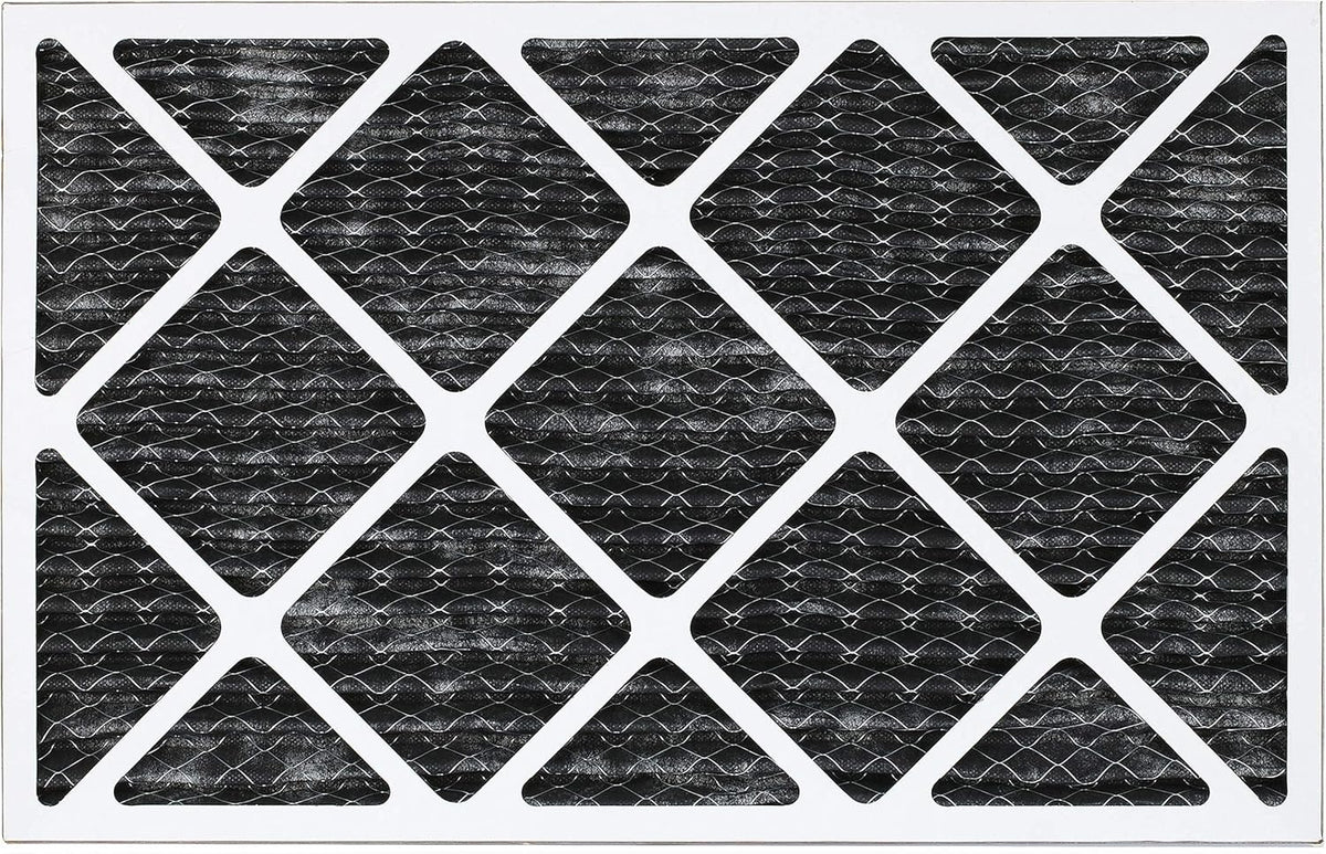 16x24x1 MERV 8 Pleated HVAC AC Furnace Filters with Activated Carbon (4-Pack, Black) G386718