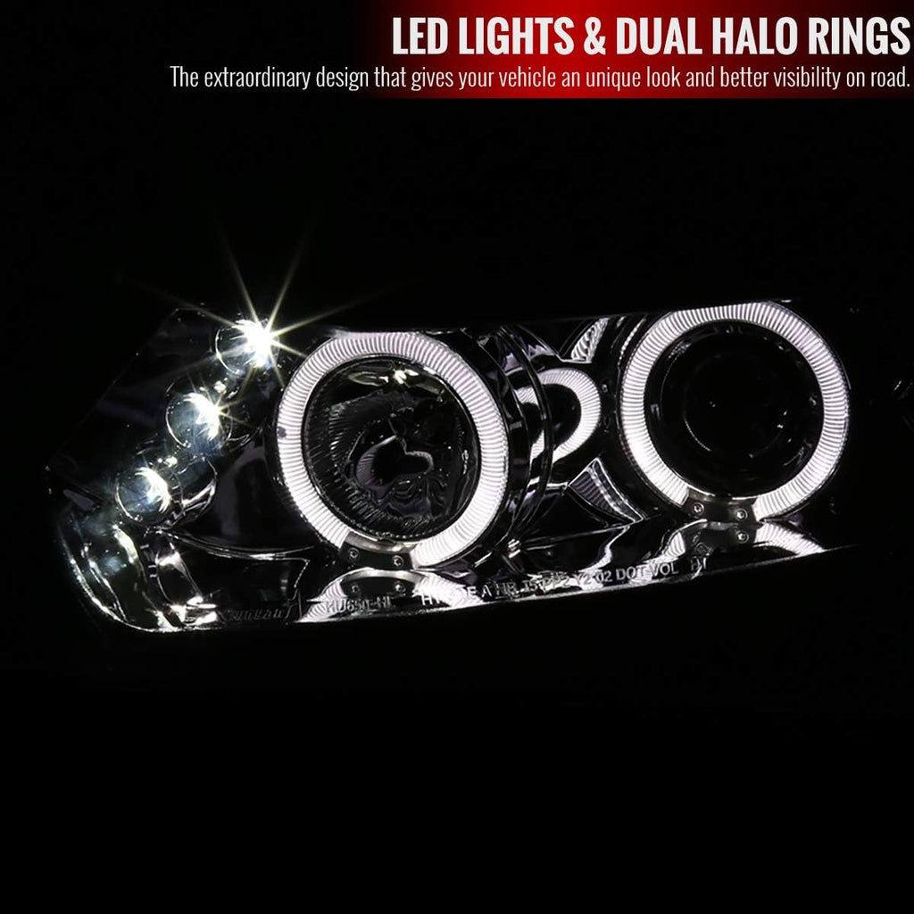 Black LED Projector Headlights Pair K90239