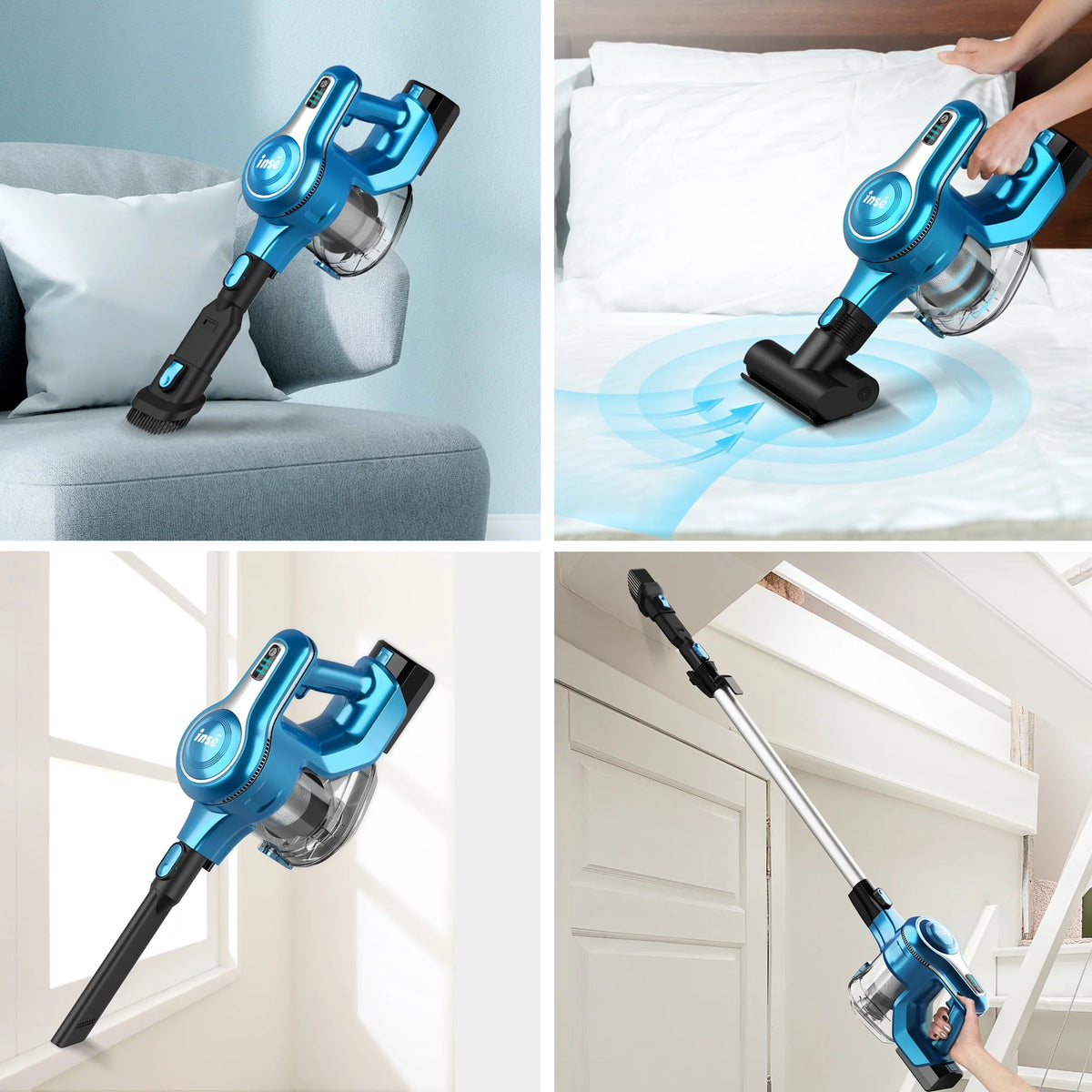 Cordless Vacuum Cleaner with 2 Batteries, 10-in-1 Lightweight Stick Vacuum Y363