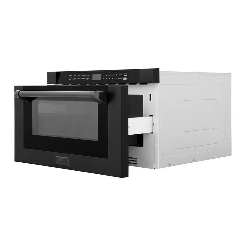 1000-Watt Built-In Microwave Drawer in Black Stainless Steel Y19175