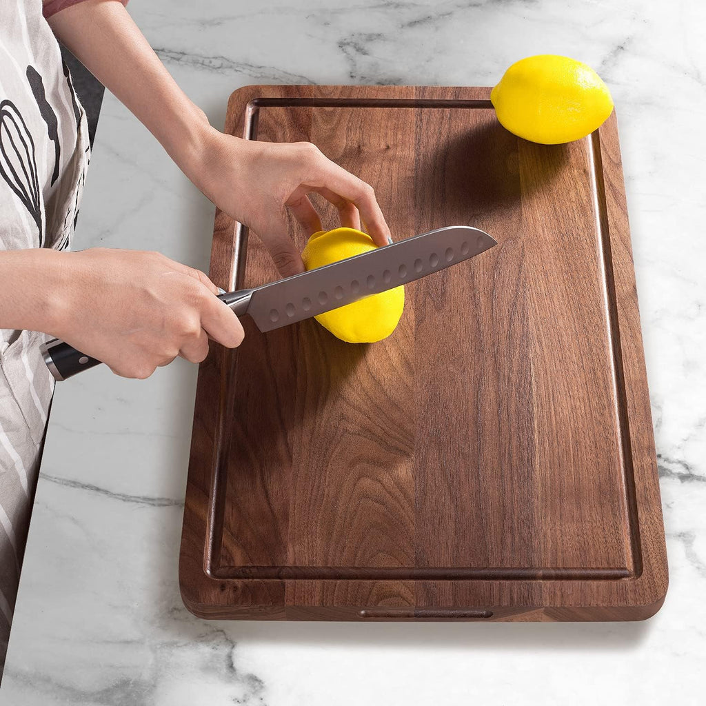 Walnut Wood Cutting Board with Juice Groove, Pack of 2 S8565