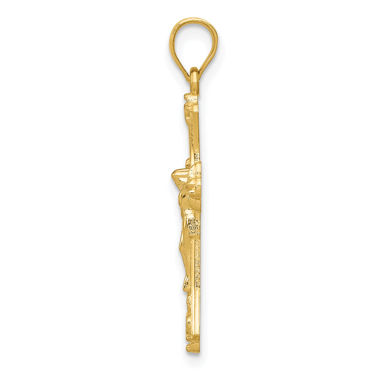 14K Yellow Gold Crucifix Pendant Charm H515135