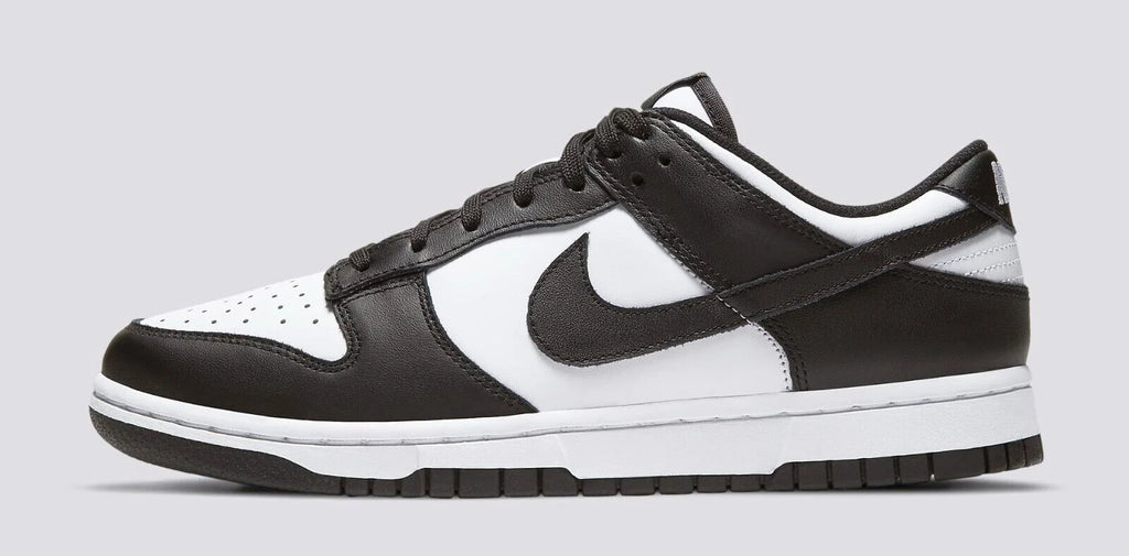 Black & White Leather Running Shoes D2457