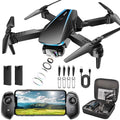 1080P HD Foldable Drone with 2 Batteries and Carrying Case D468