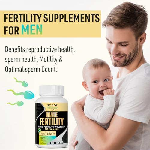90 Capsules Male Prenatal Fertility Supplements with Maca Root, Zinc, Folate, B6, B12 L2506
