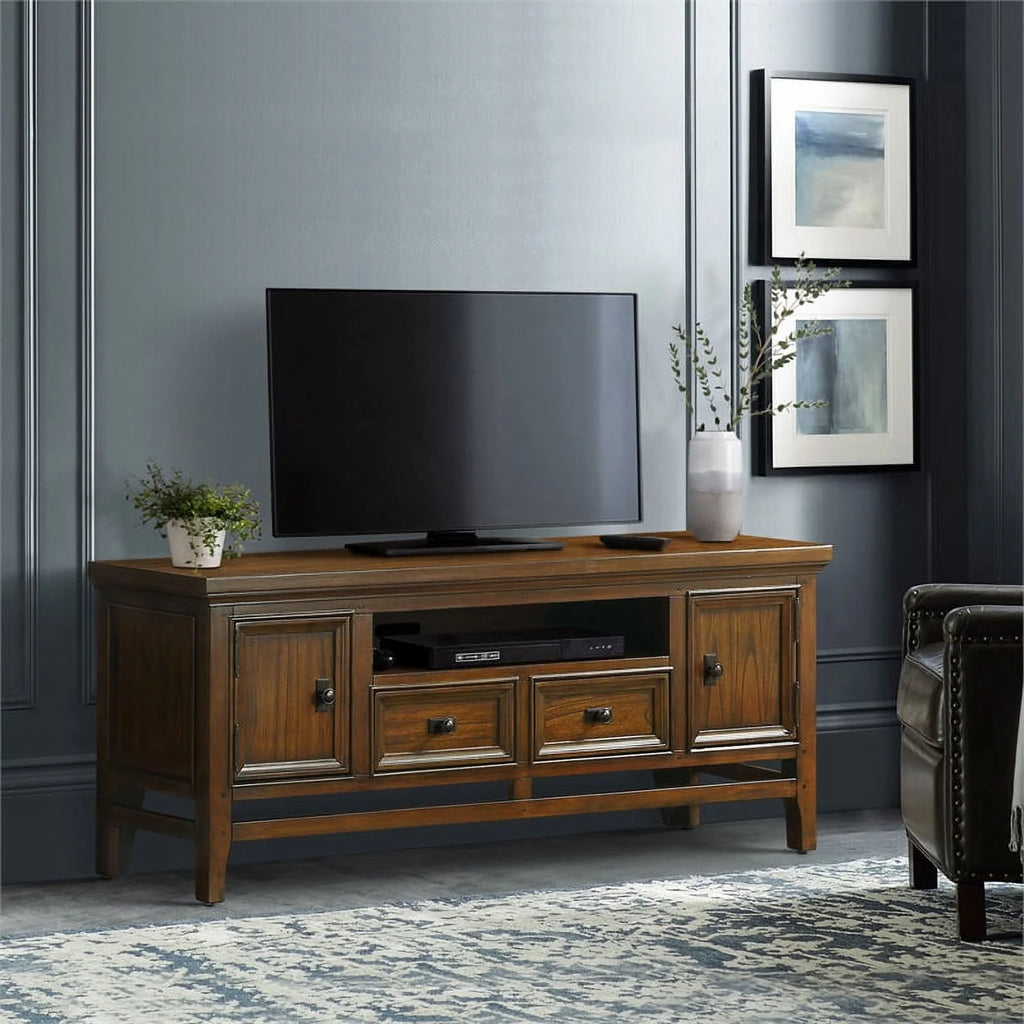 Brown Cherry Wood TV Stand M493927