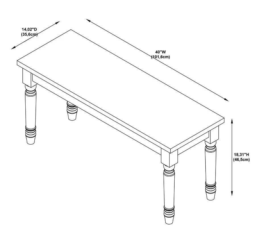 Vanilla White Dining Bench X984948