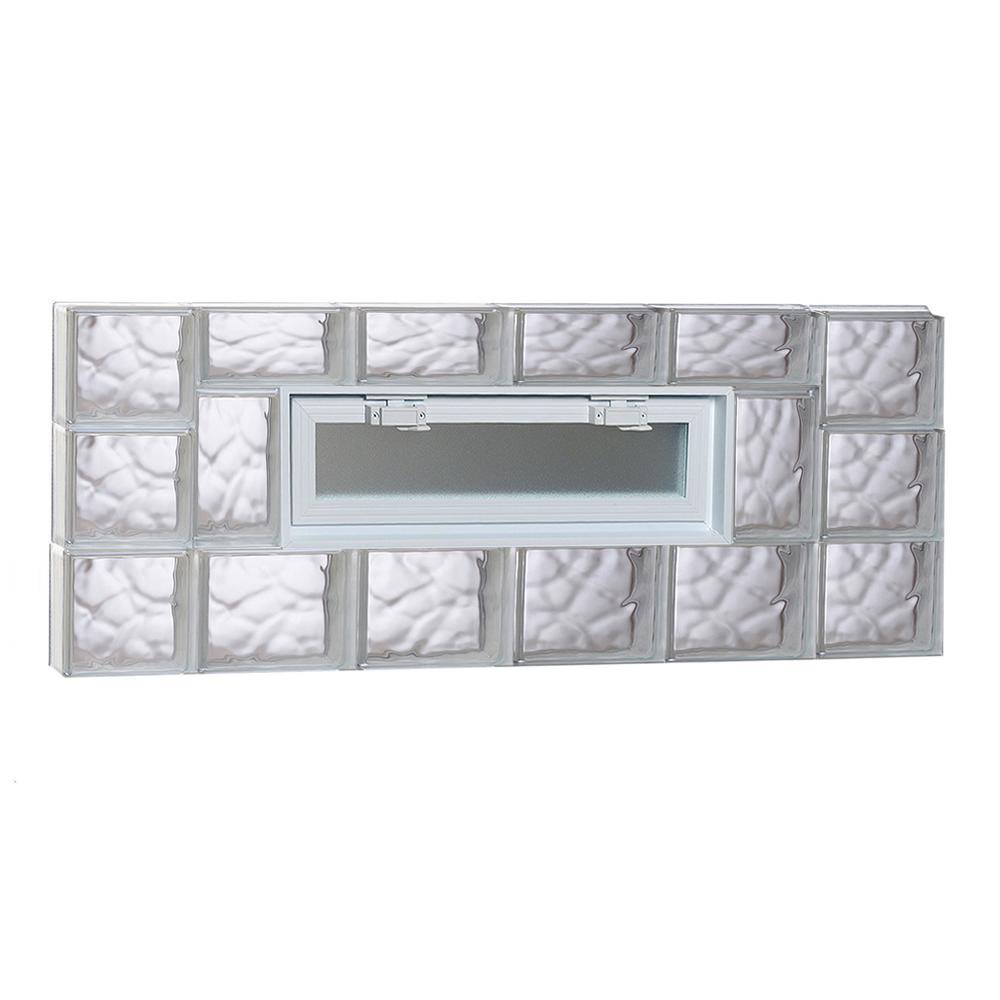 Frameless Replacement Glass Block Window 44-in x 18-in F22171