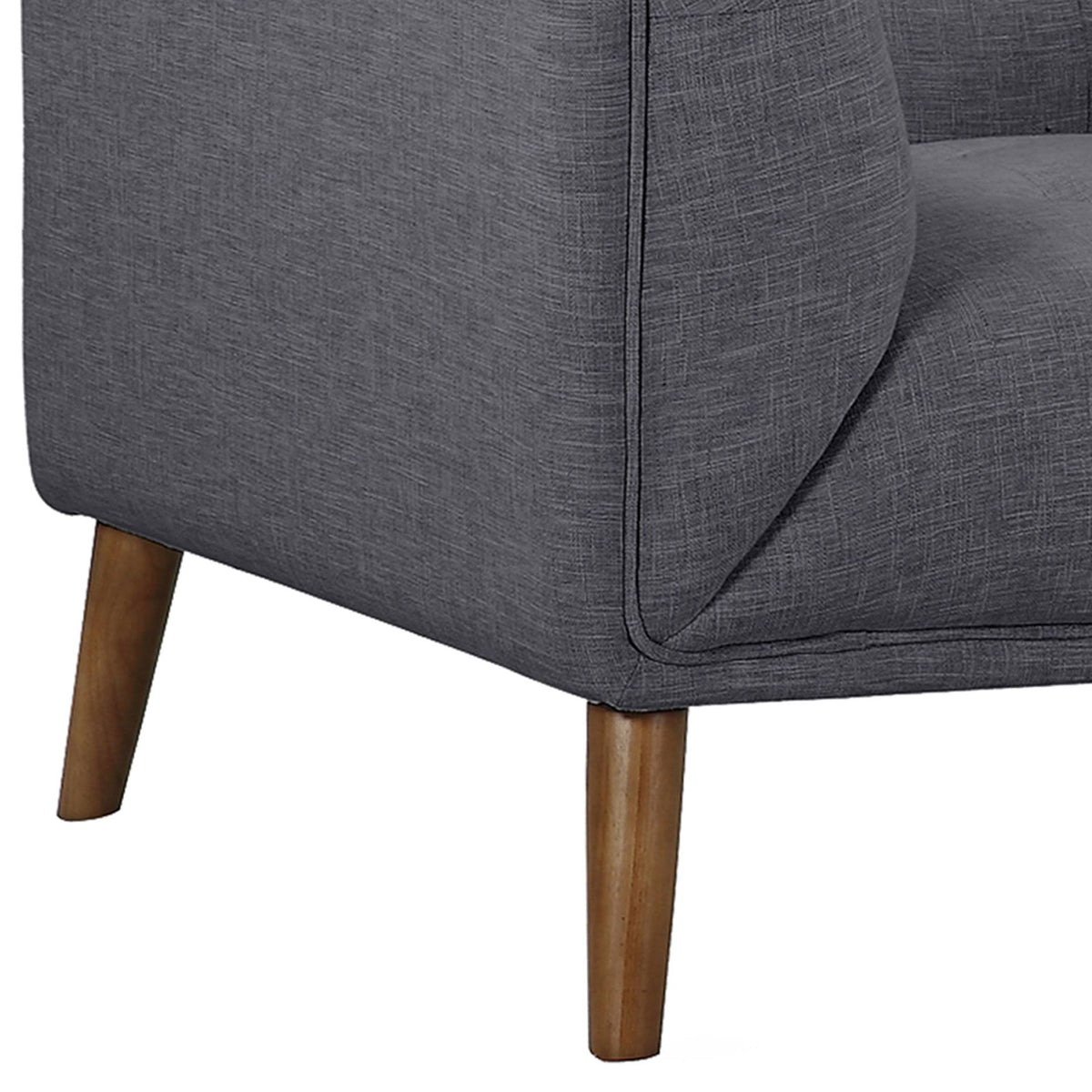 Dark Gray Linen Button-Tufted Chair N130
