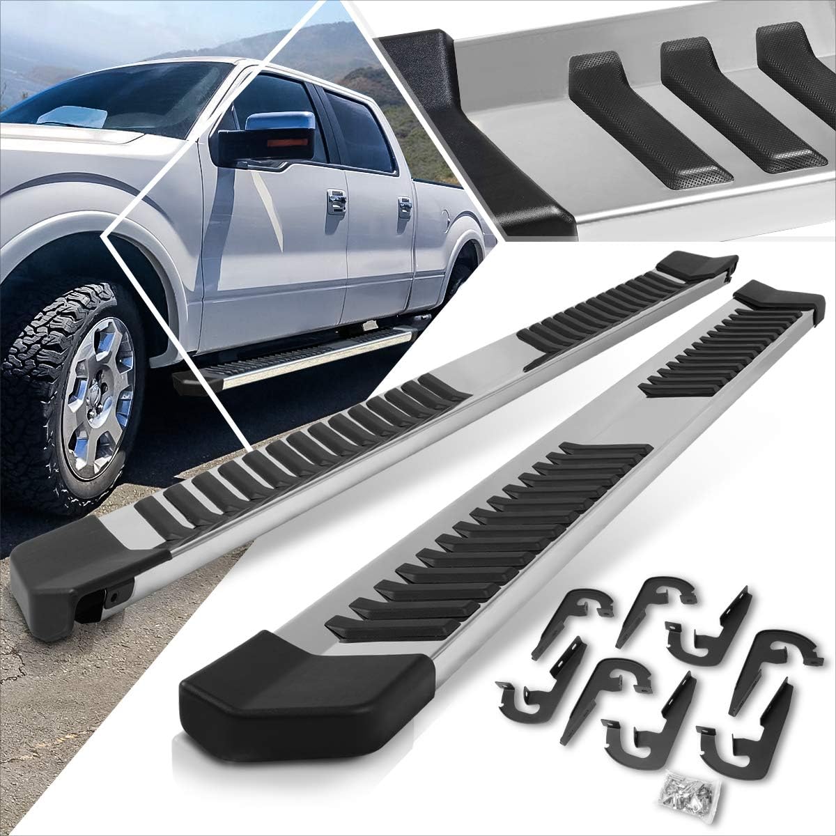 6 Inch Stainless Chrome Running Boards Side Step Bars P20679