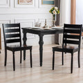 Black Wood Dining Chairs Set of 2 D30974