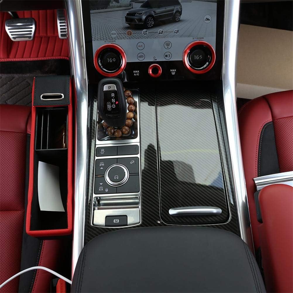Carbon Fiber Style ABS Plastic Center Console Panel Cover Frame Trim Pack of 2 O59262