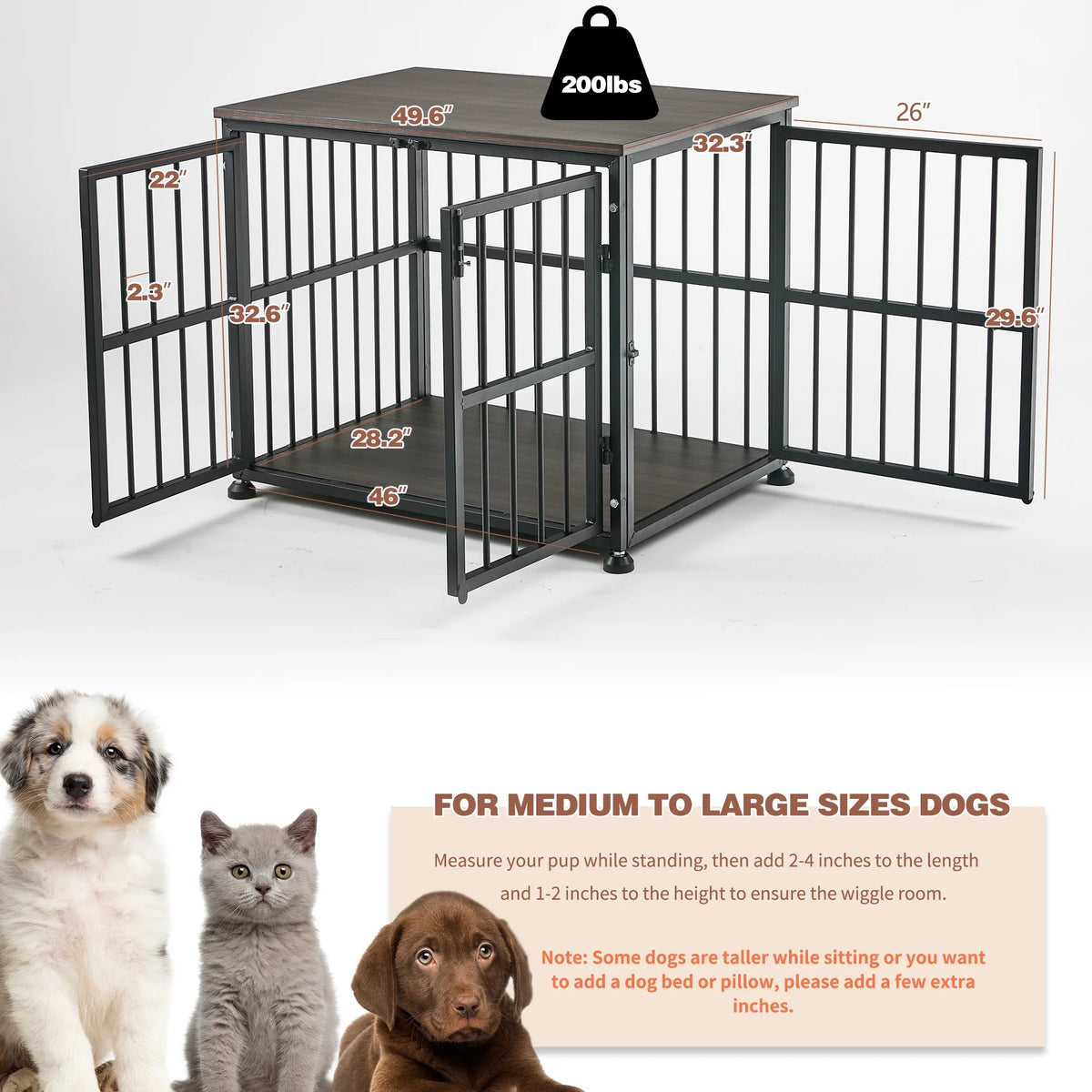 48Inch Heavy Duty Wooden Dog Crate G326