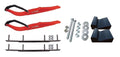 Red Razor Snowmobile Skis with 10" Round Bars Complete Kit U90612