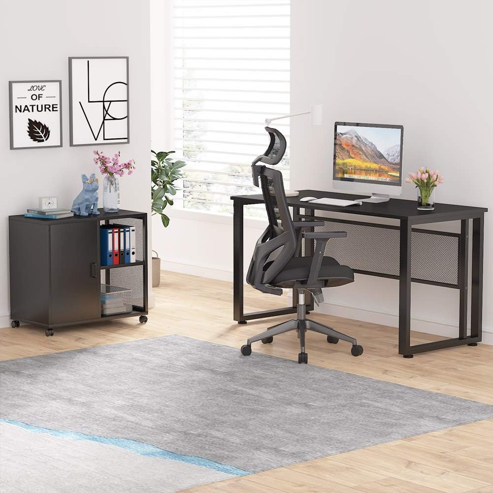 L-Shaped Computer Desk with File Cabinet K519708