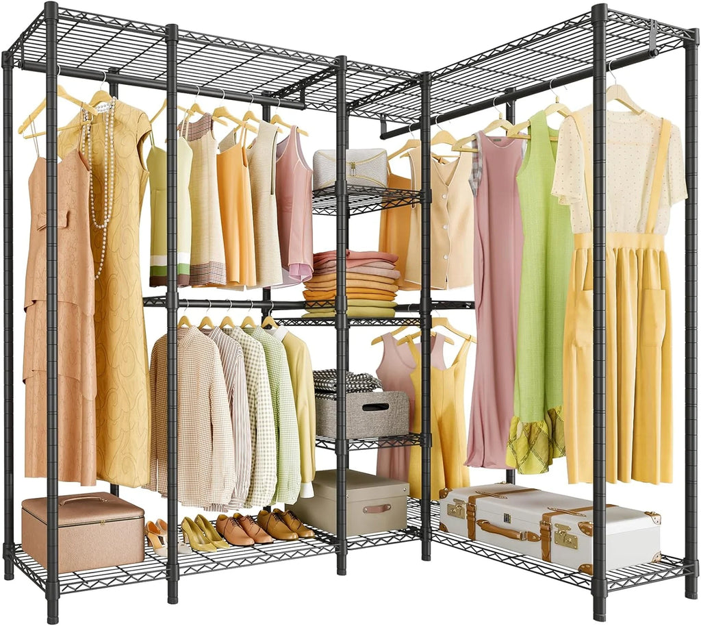 Black Freestanding Metal Clothes Rack N241