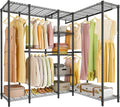Black Freestanding Metal Clothes Rack N241