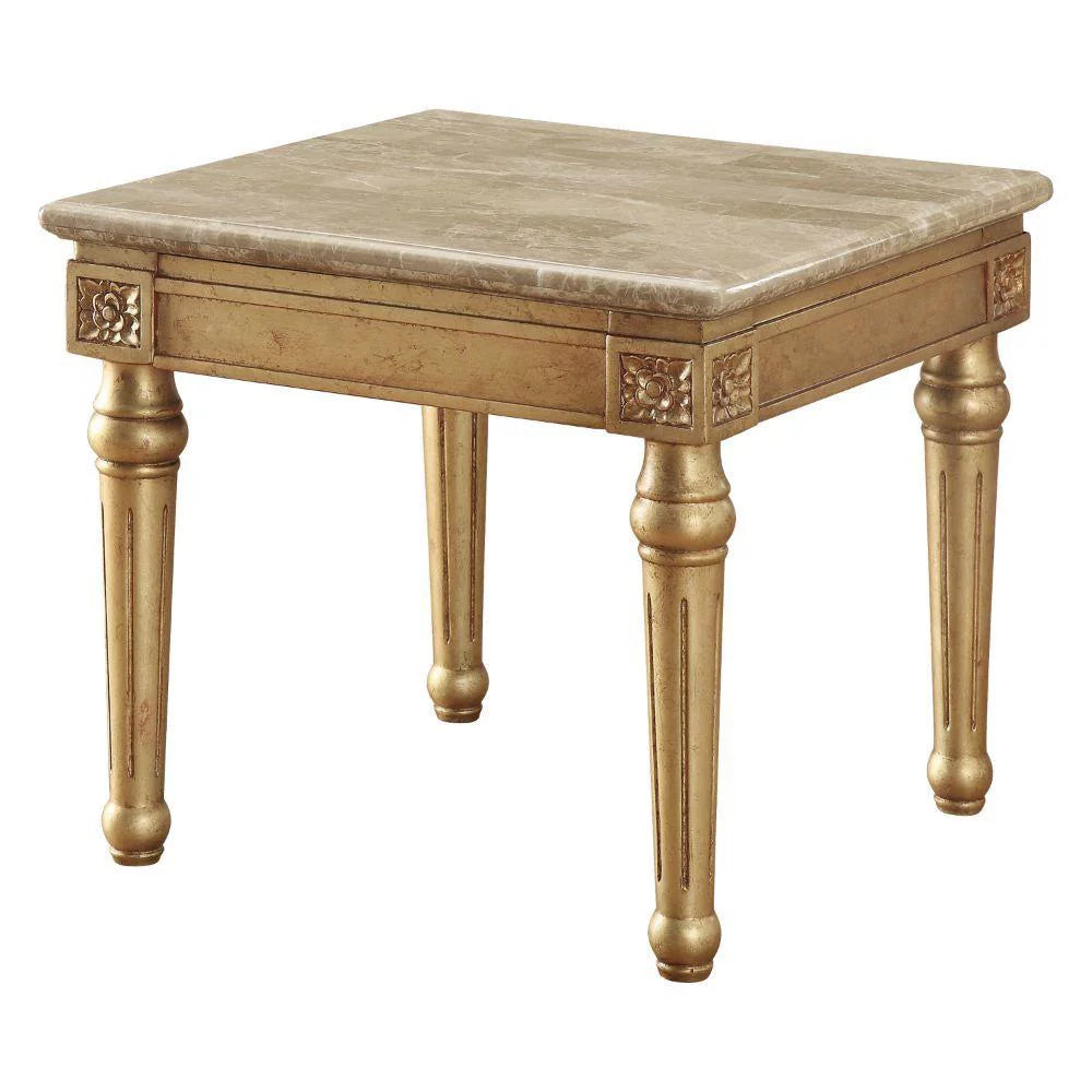 Beige Marble Antique Gold 3pcs Living Room Set B832