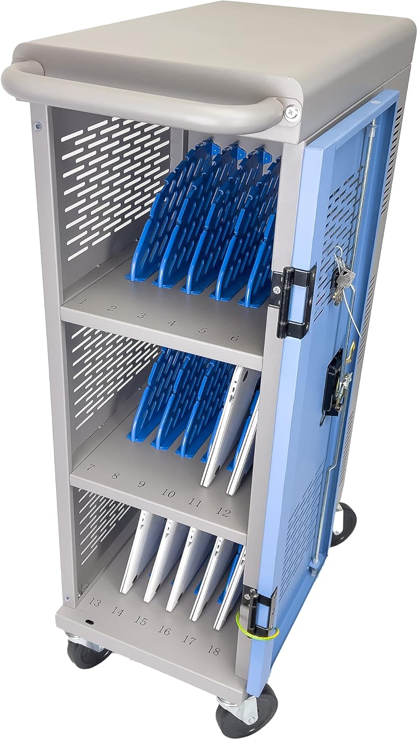 Locking Laptop Charging Cart for 18 Devices J834