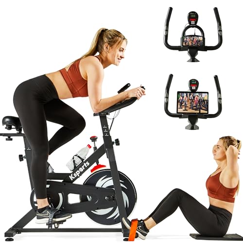 Black Magnetic Resistance Adjustable Stationary Bike with LCD Screen Z32983
