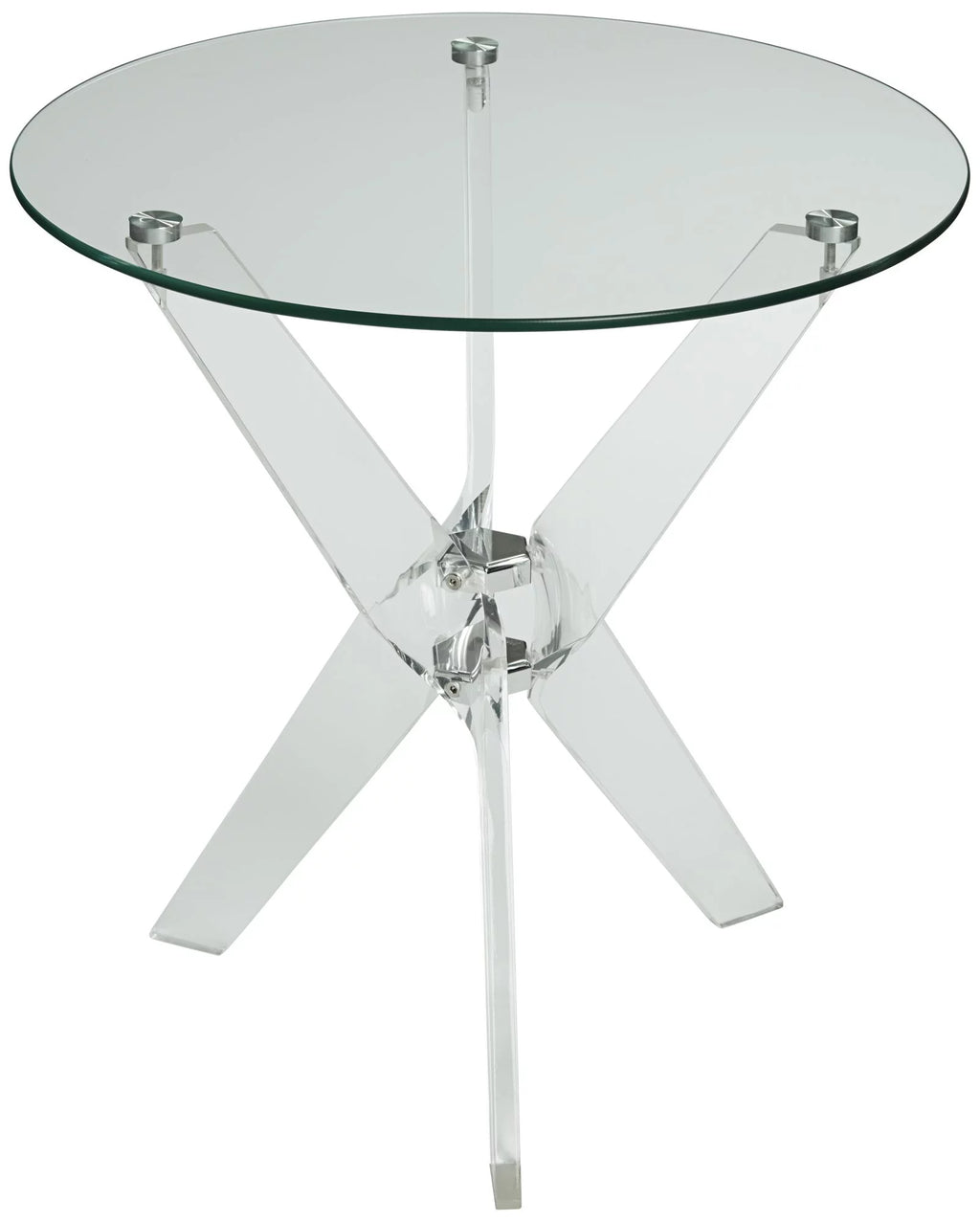 Clear Round Acrylic Accent Table 22" Wide B799