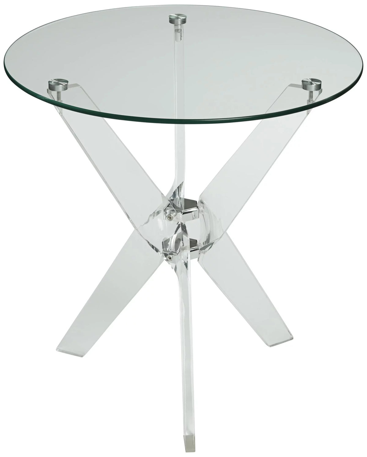 Clear Round Acrylic Accent Table 22" Wide B799