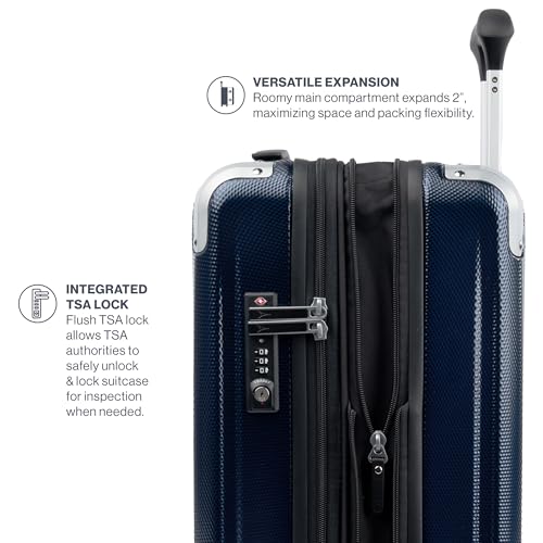 Royal Blue 21 Inch Hardside Expandable Luggage with 8 Spinner Wheels B3103