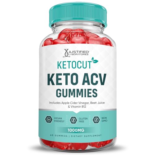 Keto ACV Gummies 1000MG Apple Cider Vinegar with Pomegranate Beet Juice Powder B12 Vegan Non GMO 60 Gummies Z1626