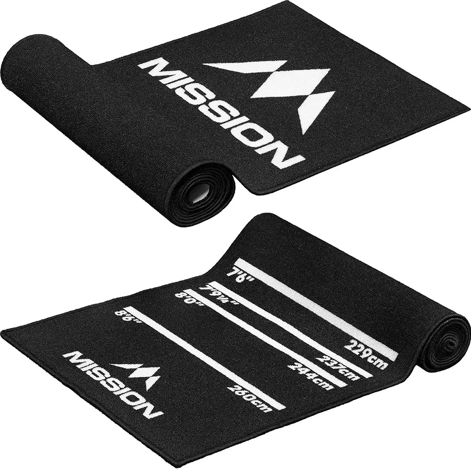 Non Slip Carpet Dart Mat, Black, 290cm x 60cm X40369