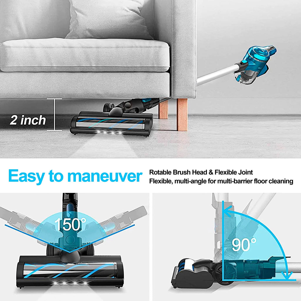 Cordless Vacuum Cleaner with 2 Batteries, 10-in-1 Lightweight Stick Vacuum Y363