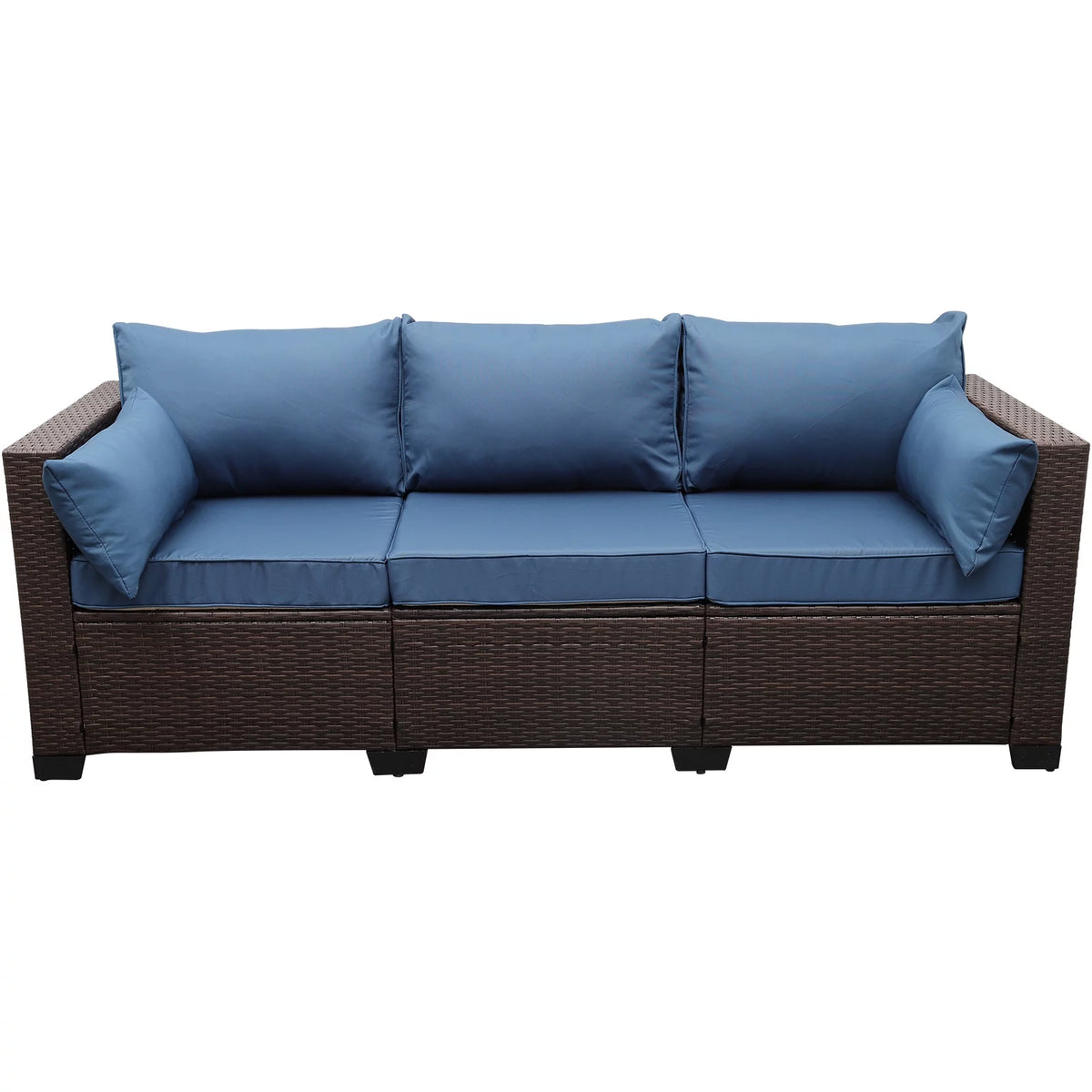 3-Seat Wicker Patio Sofa with Cushioned M23905