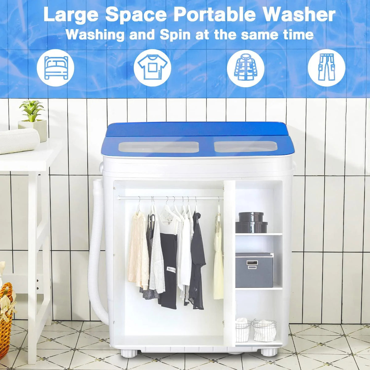 Portable Mini Twin Tub Washing Machine N73948