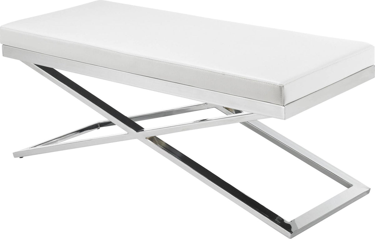 White Two Seat Bench L77500