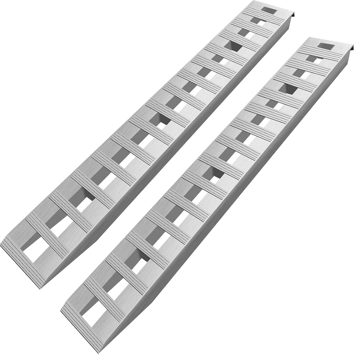 84'' X 15'' Aluminum Trailer Ramps 6000LBS Total Beavertail Hook End 1 Pair E65395