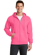 Neon Pink Full Zip Hooded Sweatshirt K123