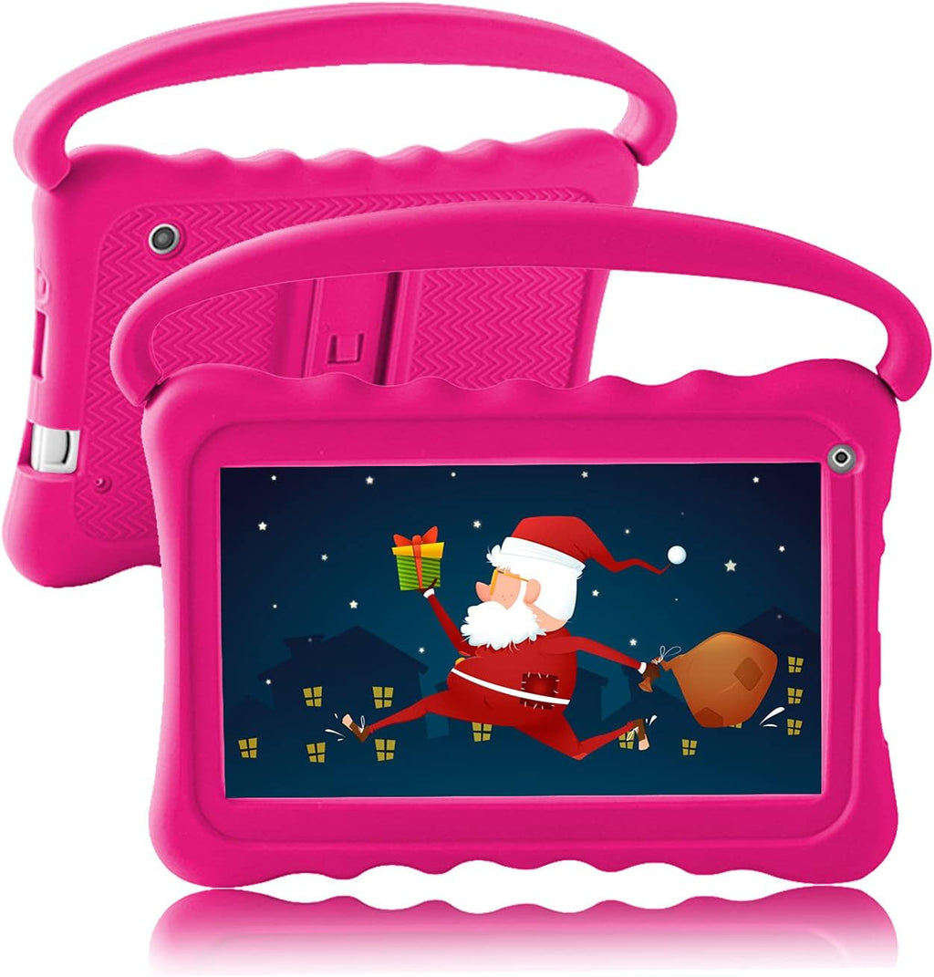 32GB 7 inch Android 10 Kids Tablet with WiFi Dual Camera Parental Control Shockproof Case Blue Pack of 2 W245682