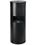 Black Floor Stand Gym Wipe Dispenser with Built-in Trash Can W2078