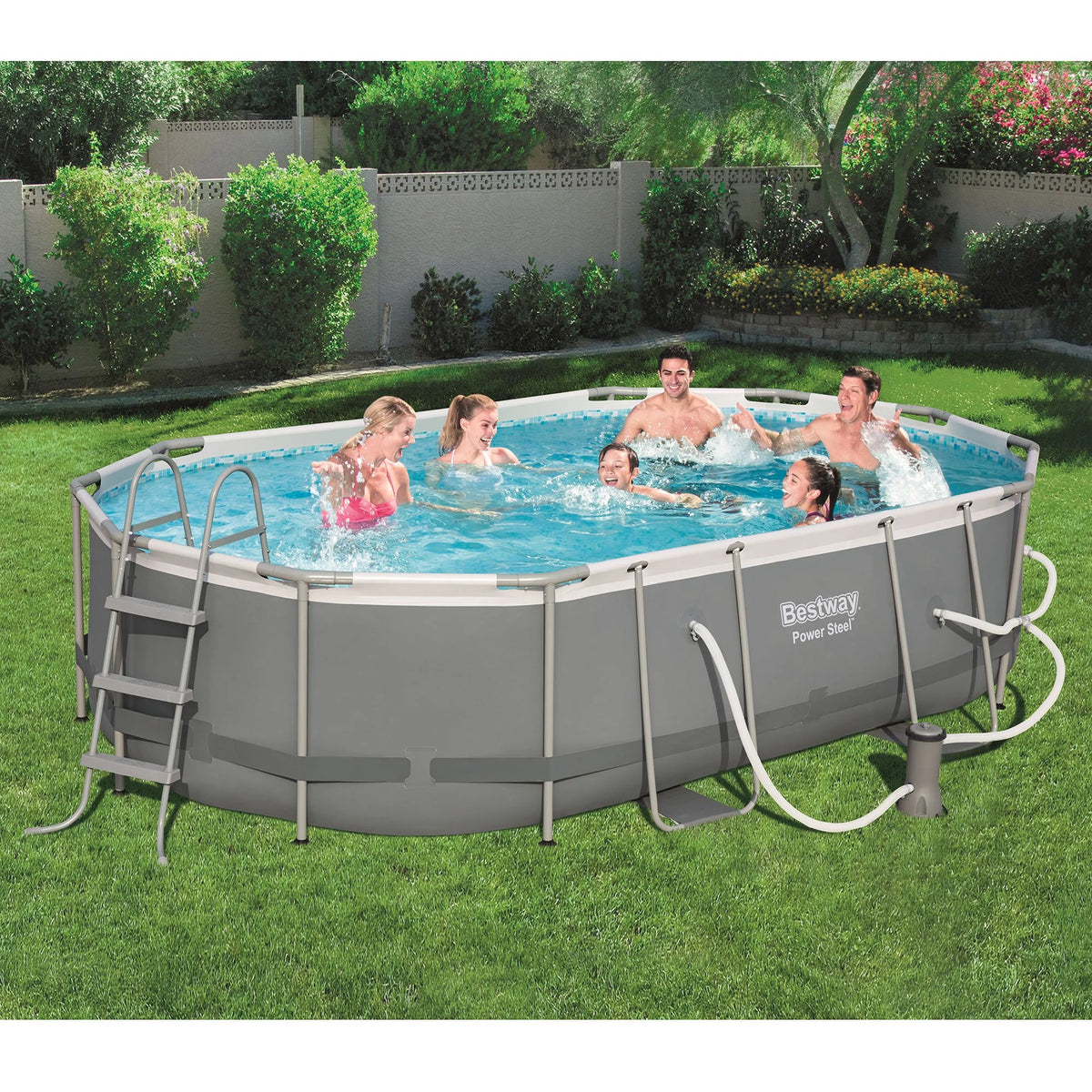 16x10x3.5 Foot Above Ground Swimming Pool Set with Pump M59882